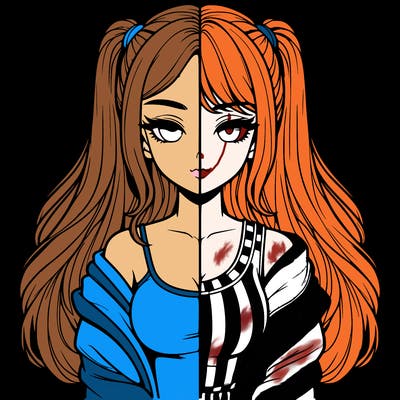 realistic girl split