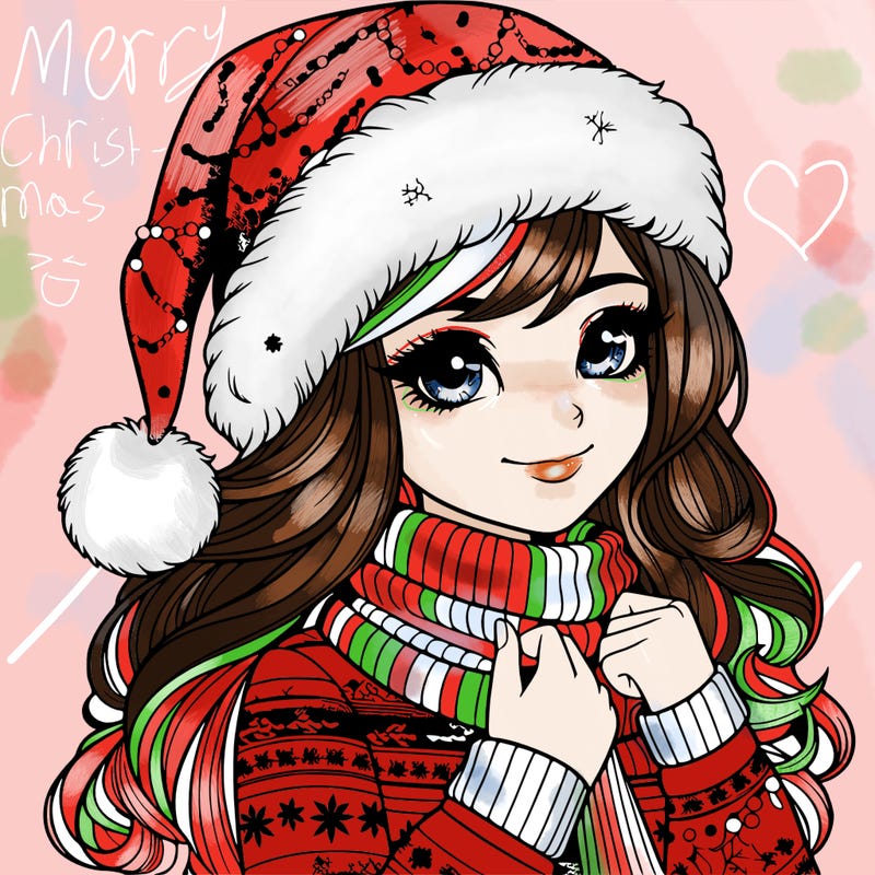 realistic christmas girl