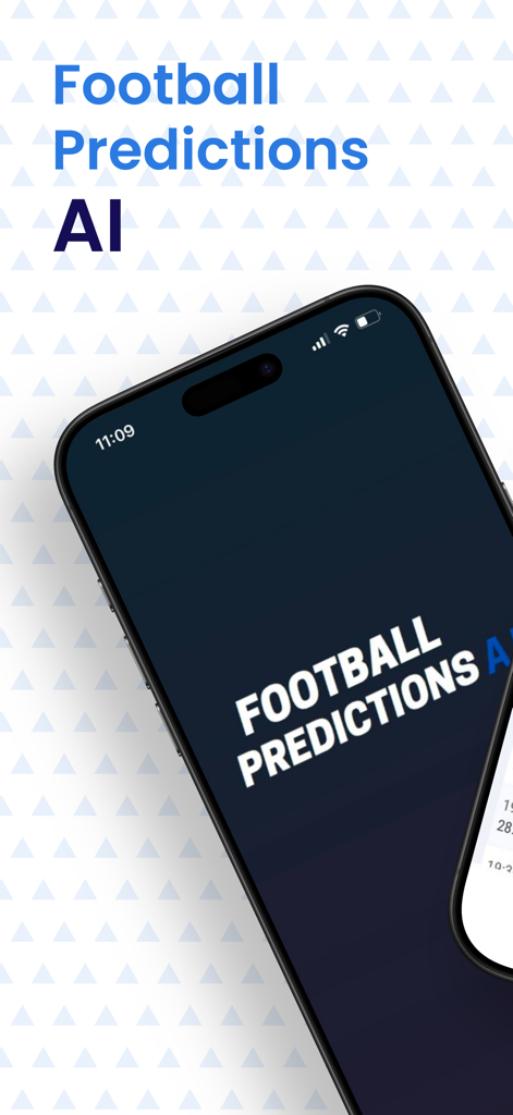 Football Predictions AI - Introductory screen of the Football Predictions AI app displayed on a smartphone