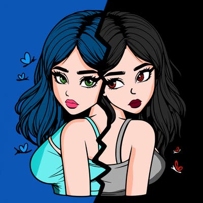 realistic girl split