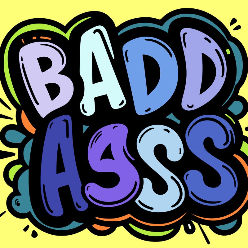 badass  bubble letters