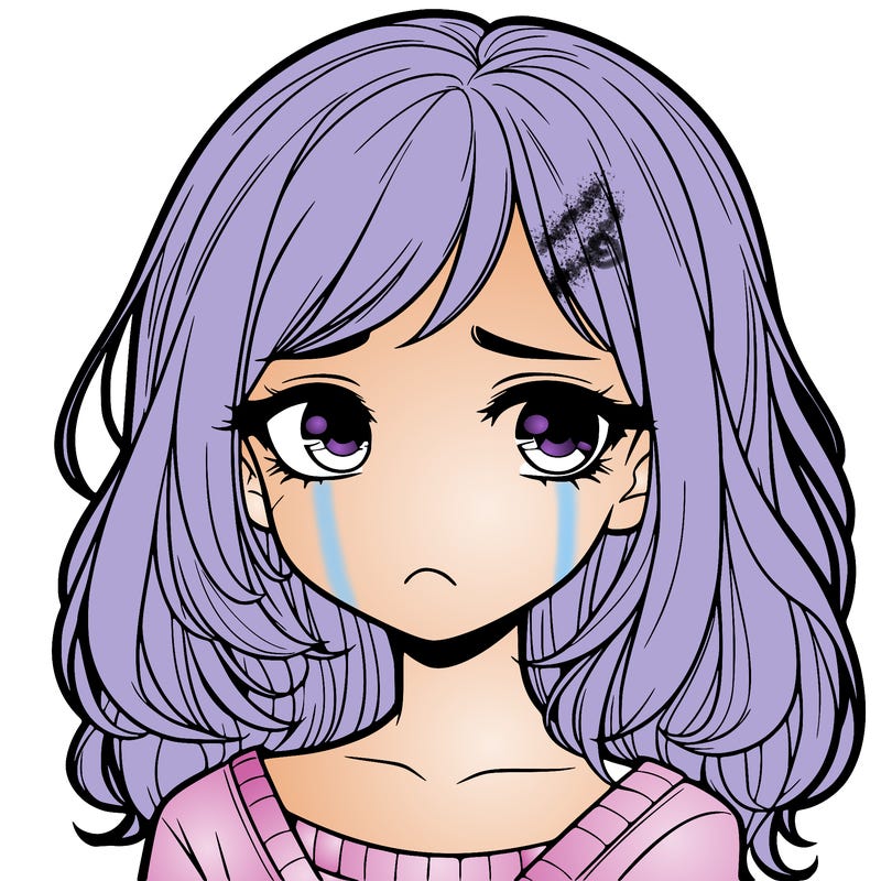 sad realistic girl