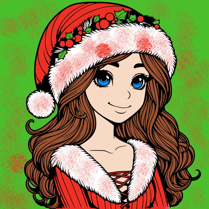 realistic christmas  girl