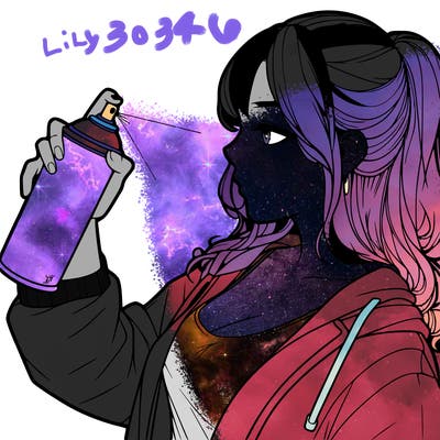 a realistic girl spray, painting