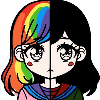 a split of a girl