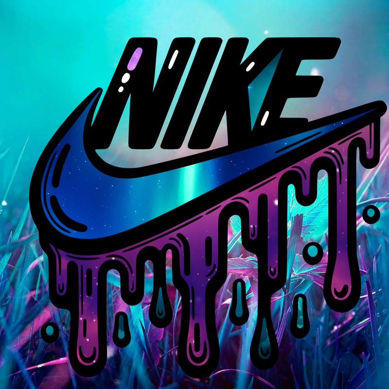 dripping nike logo