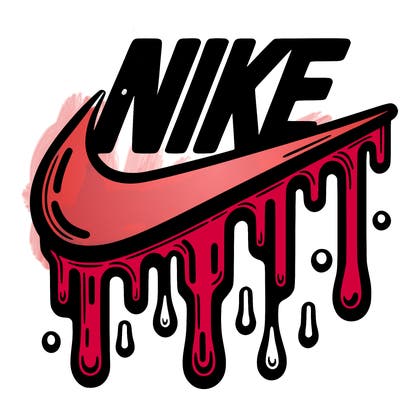 dripping nike logo