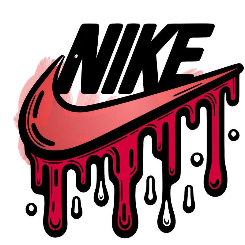 dripping nike logo