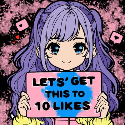 girl holding up sign that says let’s get this to 10 likes realistic