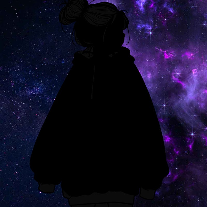 realistic girl with a oversized sweatshirt on and a bun