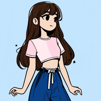 girl in a cute crop top