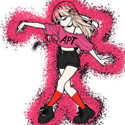 realistic girl danceing