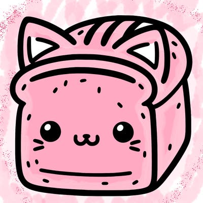 loaf of bread with cat ears and cat face