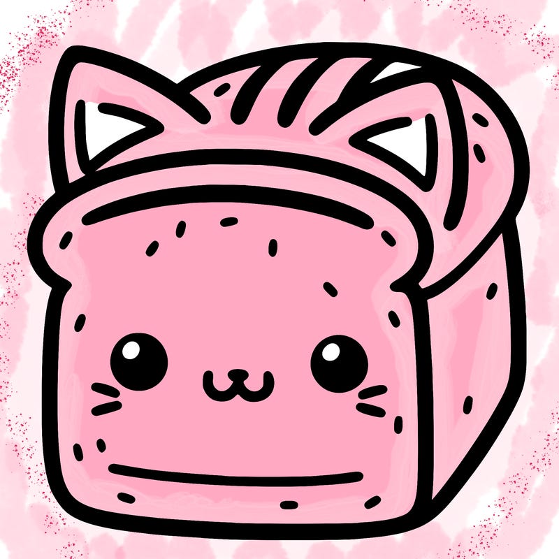 loaf of bread with cat ears and cat face