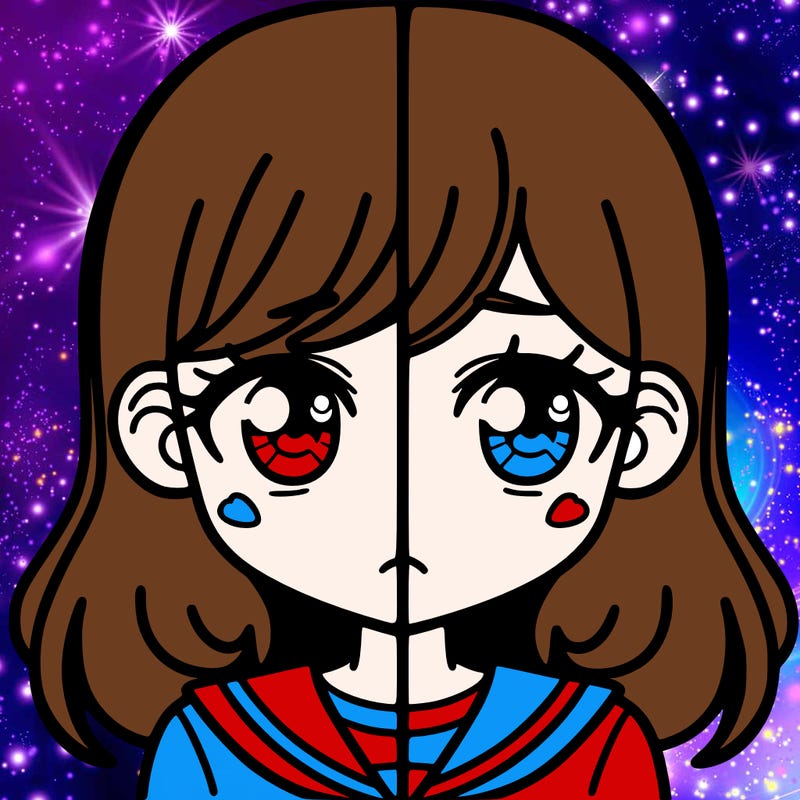 a split of a girl
