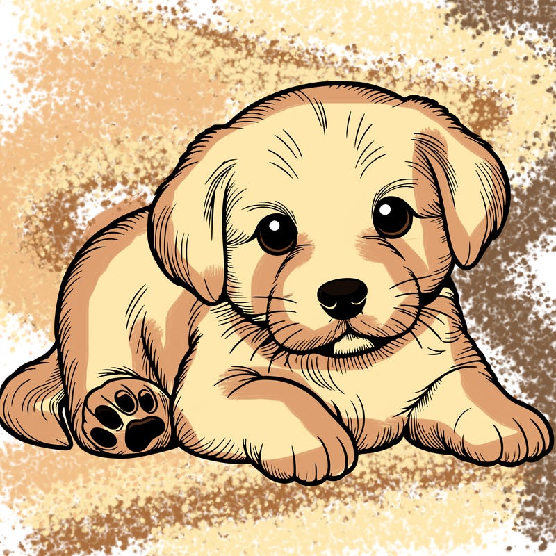 a cute realistic puppy