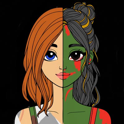 realistic girl split