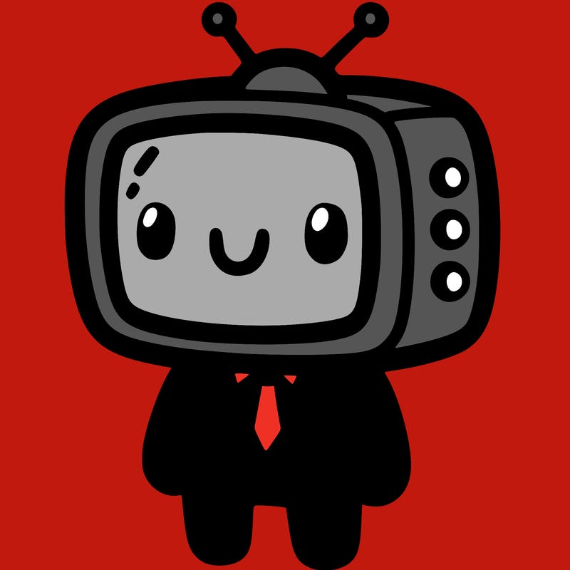 person with a tv head