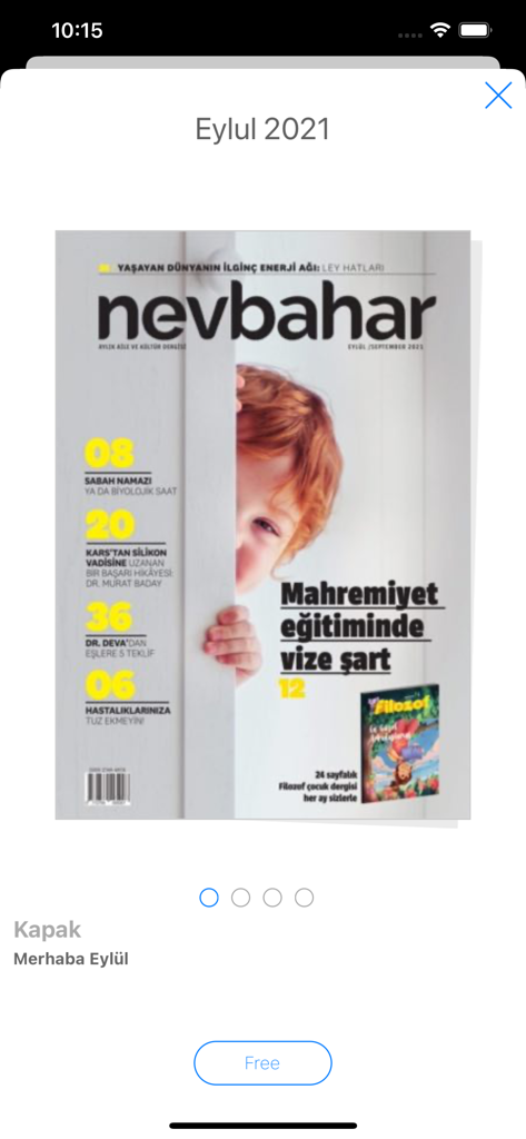 Portada de la revista digital Nevbahar para la edición de septiembre de 2021.