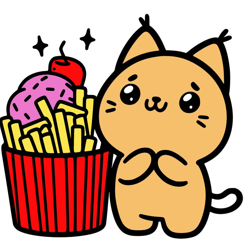 cute food cat