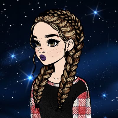 realistic girl with braids