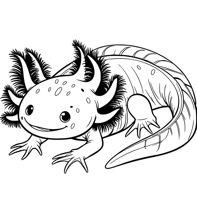 realistic axolotl