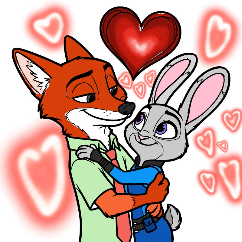zootopia nick and judy in love
