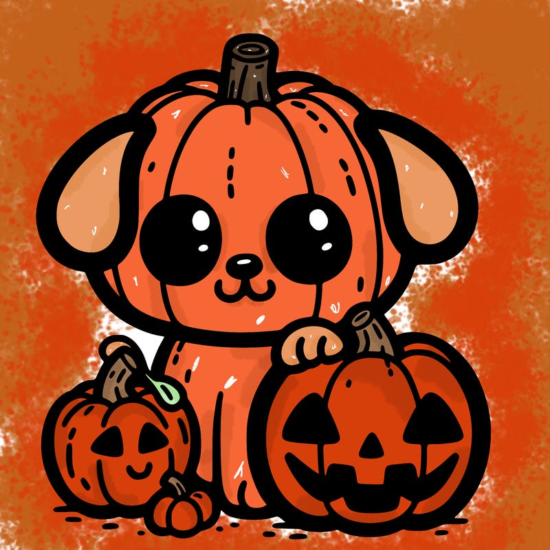 halloween pumpkin dog
