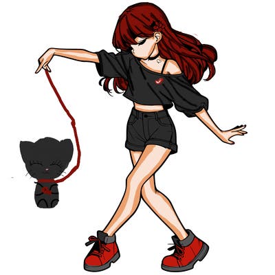 realistic girl danceing