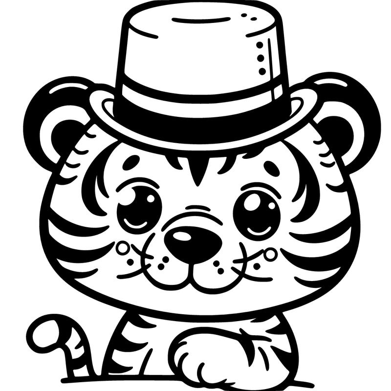tiger with a top hat