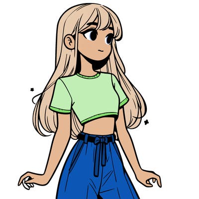 girl in a cute crop top