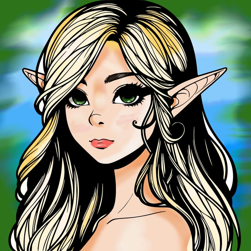 elf girl realistic dark fantasy