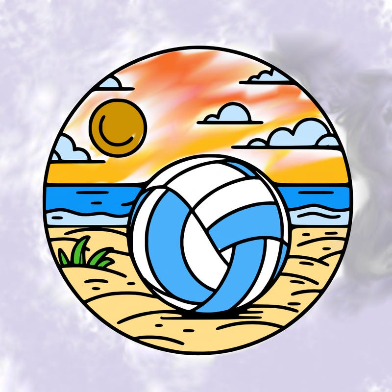 volleyball on a beach
