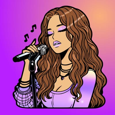 realistic female singer