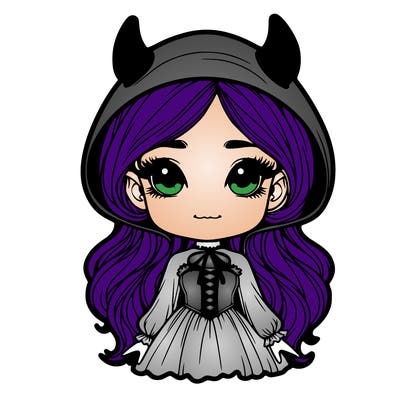 realistic,girl, devil