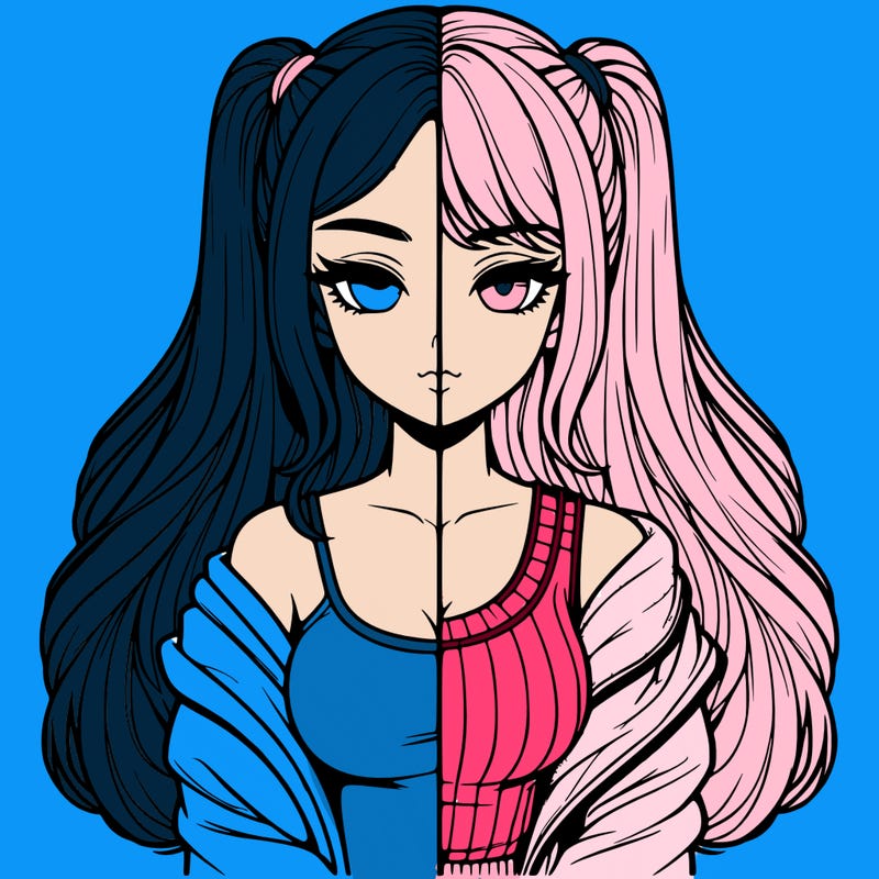 realistic girl split