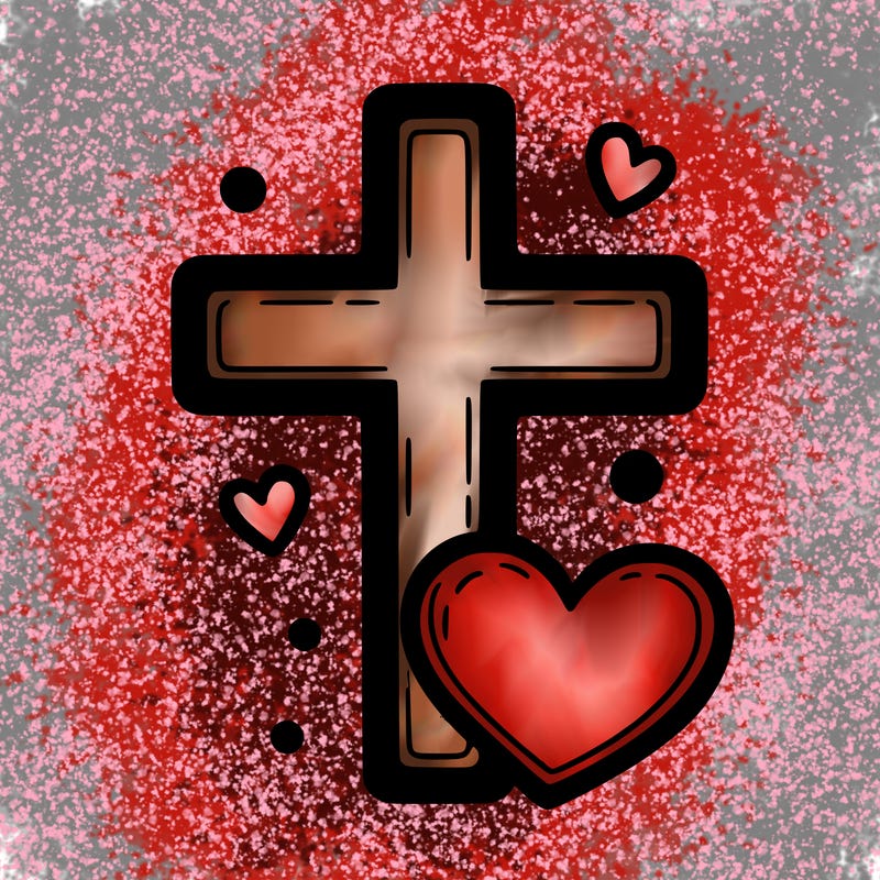 cross and heart