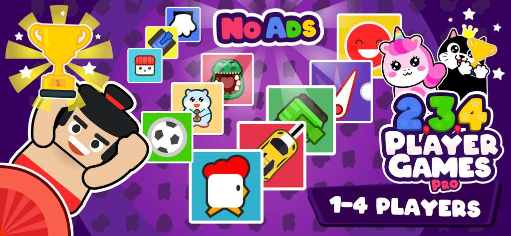 Jogos para 2 3 4 Jogadores Pro minijogos multijogador sem anúncios para crianças