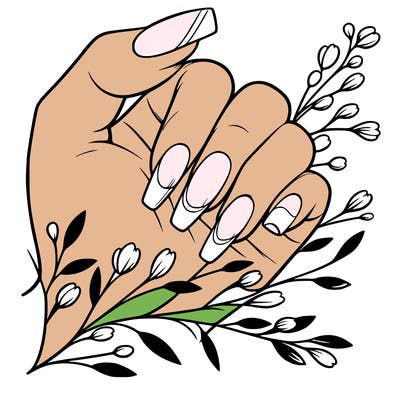 nails with french tip