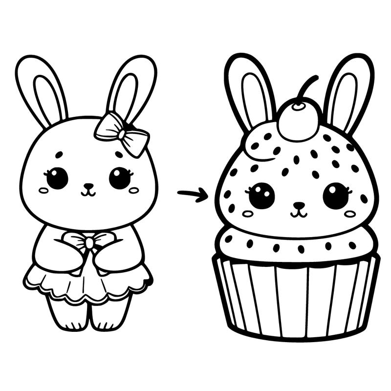 bunny dressed as cupcake