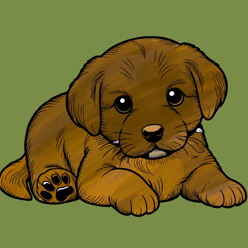 a cute realistic puppy