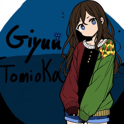 manga teen girl  in a sweater and baggy pants