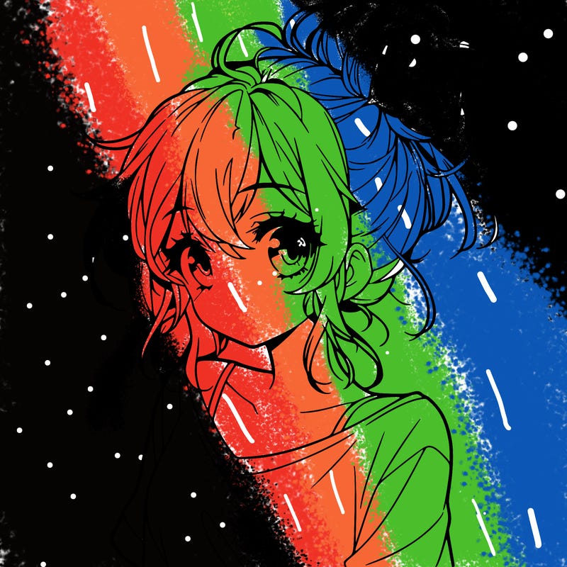 a beautiful anime girl with a messy bun