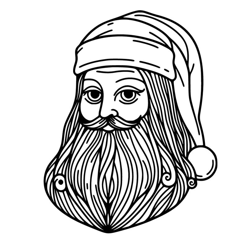 santa claus as mona lisa