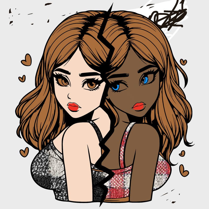 realistic girl split