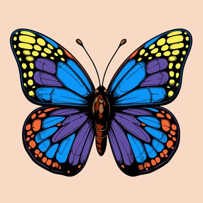 butter fly realistic