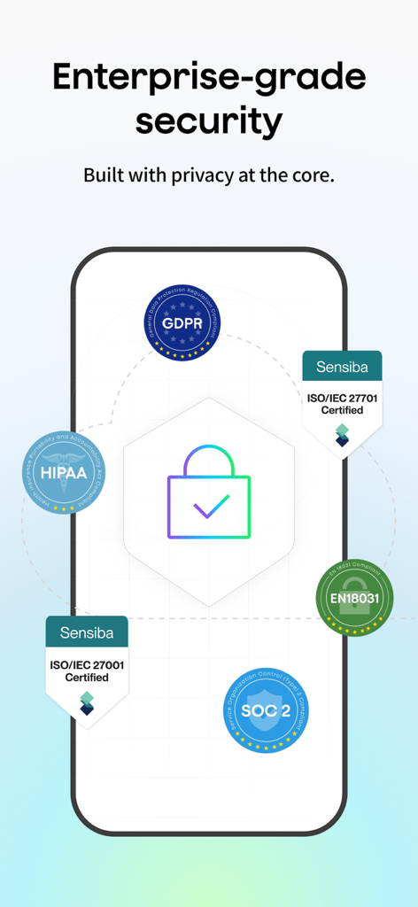 Plaud KI-Notiznehmer Sicherheitszertifizierungen, einschließlich HIPAA und DSGVO