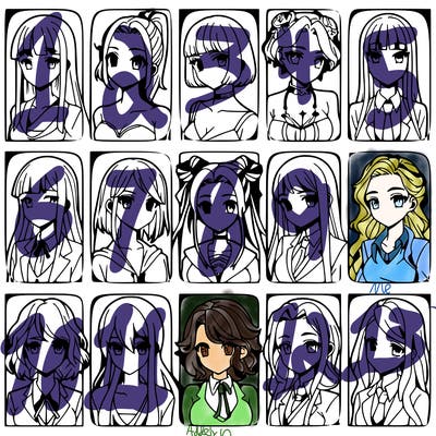 girls that look diffrent anime