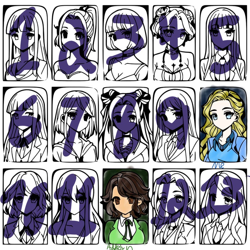 girls that look diffrent anime