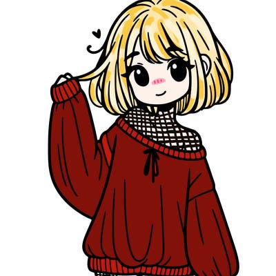 girl in baggy sweater hanging off her shoulder